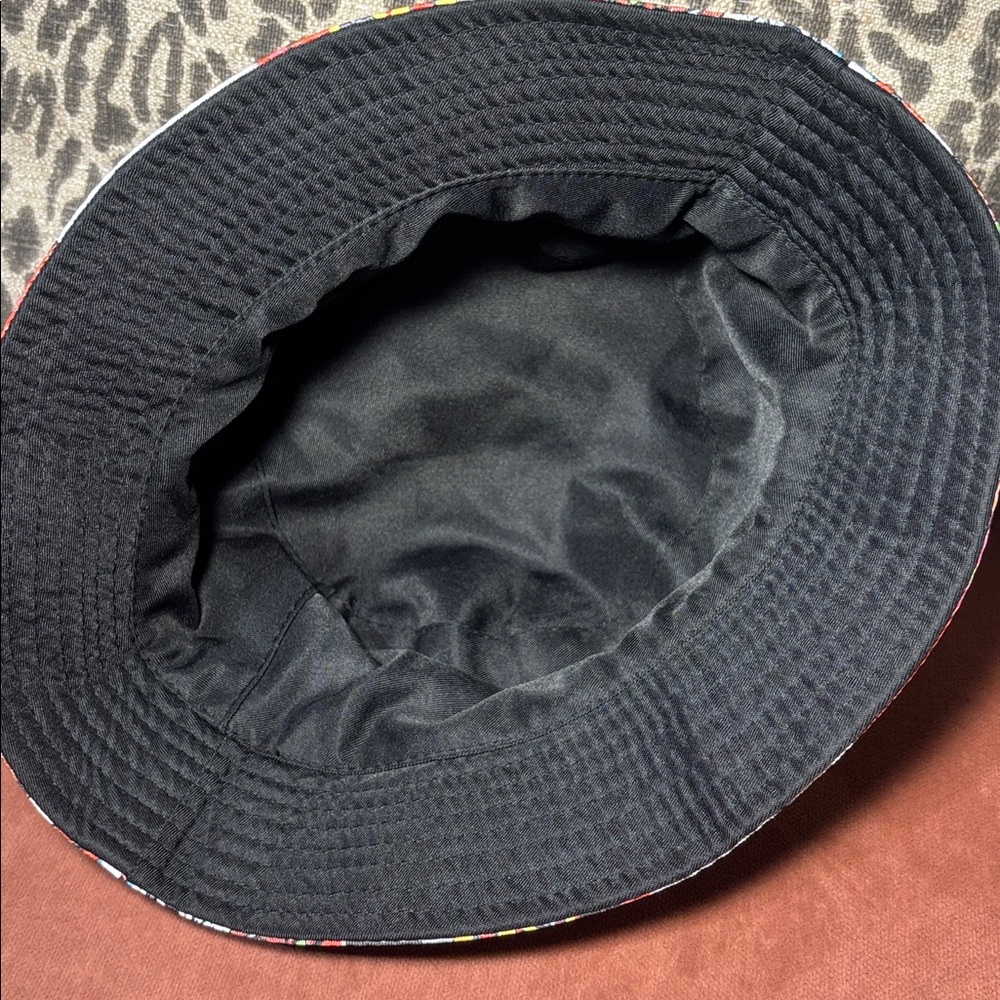 80s 90s graphic multicolored nostalgic graffiti hip hop party bucket hat - Picture 4 of 6